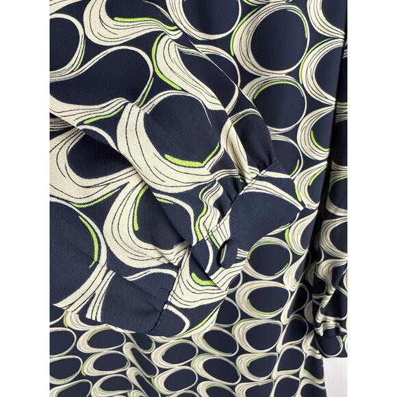Anthropologie Moulinette Soeurs Ellipses Mini Dress Navy /Cream / Green Size 2 - Picture 5 of 9